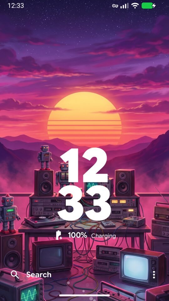 The Gadgets zone's home screen